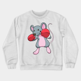 Rat at Boxing with Boxing gloves Crewneck Sweatshirt